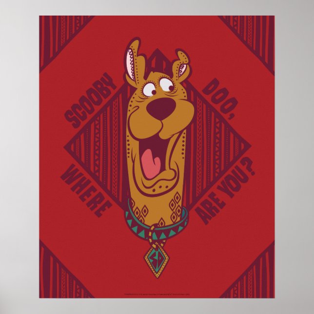 Poster Scooby-Doo Onde Está O Seu Gráfico Tribal (Frente)