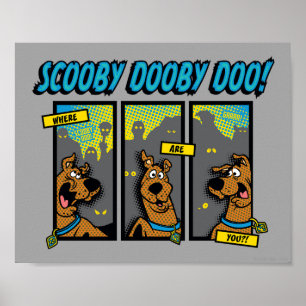 Poster Scooby-Doo onde está você os painéis cómicos