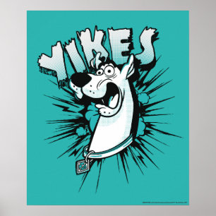 Poster Scooby-Doo "Yikes!" Gráfico de Meio-Tom