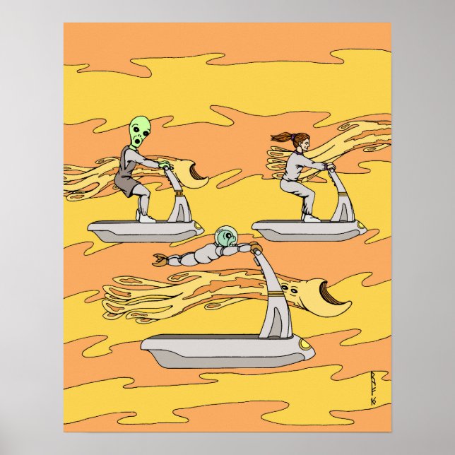 Poster Scootering With the Wind Riders (Frente)
