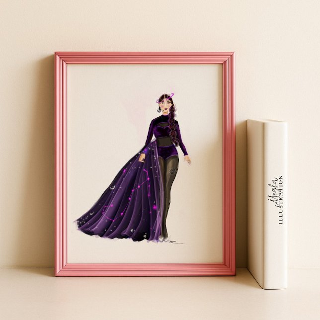 Poster Scorpio Astrology Art | Celestial Zodiac Illustrat (Criador carregado)