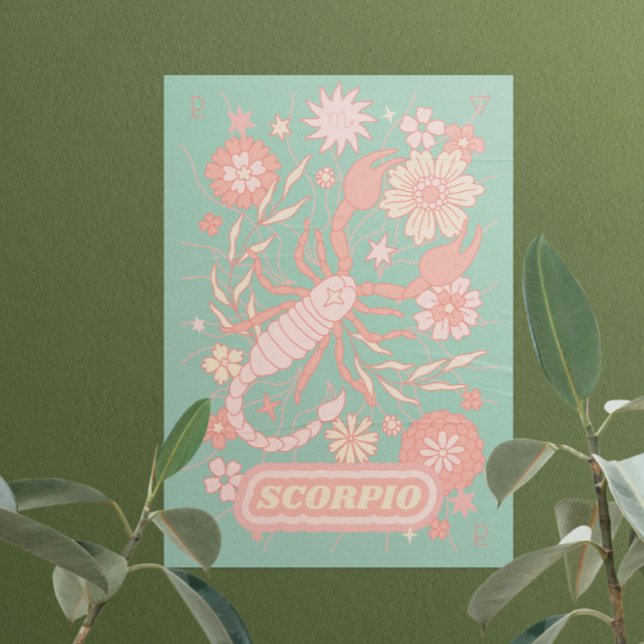 Poster Scorpio Celestial Zodiac Pastel Dreams Wall Arts (Criador carregado)