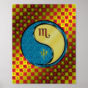 Poster Scorpio e Macaco Metálico