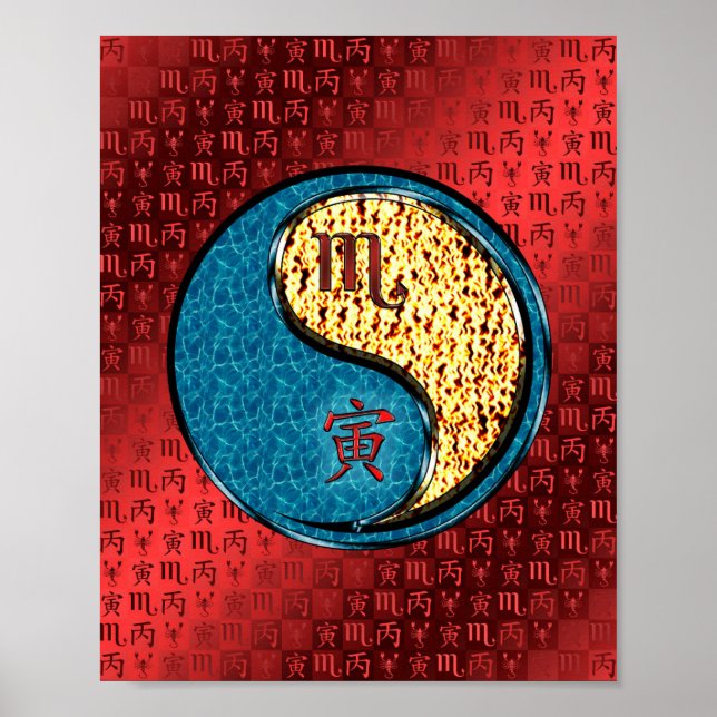 Poster Scorpio & Fire Tiger (Frente)