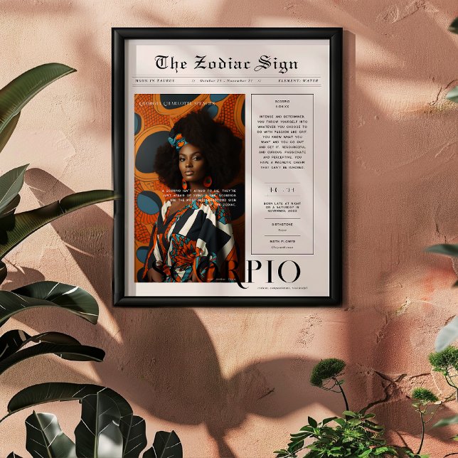 Poster Scorpio | Jornal de Fotografia da Astrologia Zodía (Criador carregado)
