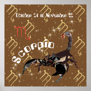 Pôster Scorpio October 24 to de novembros de 22 posteres