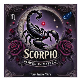 Pôster Scorpio "Power in Mystery" Poster brilhante