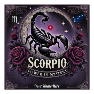 Pôster Scorpio "Power in Mystery" Poster brilhante