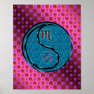 Poster Scorpio & Water Rooster