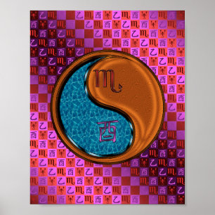 Poster Scorpio & Wood Rooster
