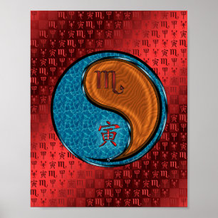 Poster Scorpio & Wood Tiger