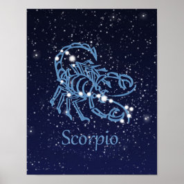 Poster Scorpio Zodiac - Sinal e Constelação