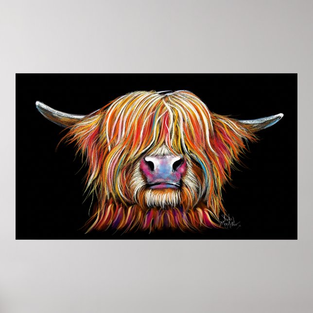 Pôster SCoSH HigHLaND CoW ' CHaRMeR ' por SHiRLeY Mac (Frente)