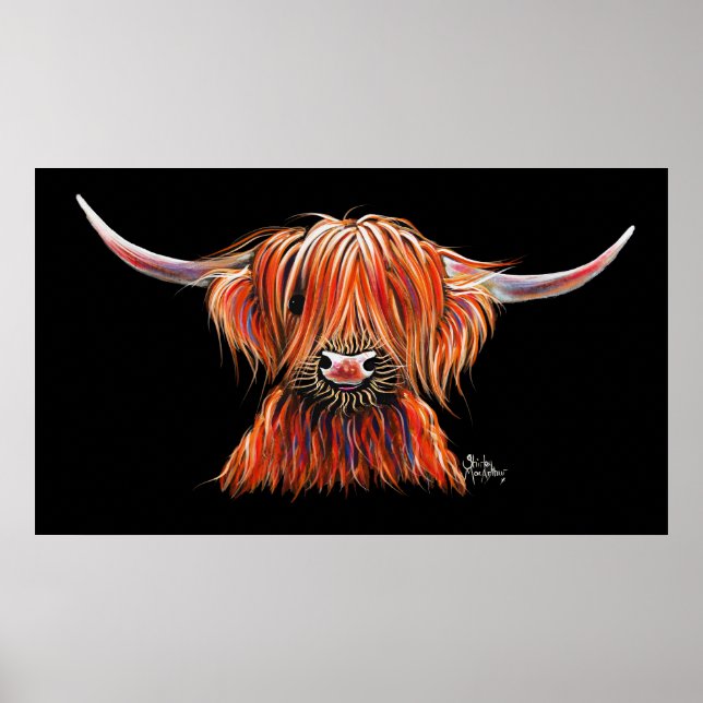 Poster SCoSH HigHLaND CoW ' HaRLeY ' por SHiRLeY Mac (Frente)