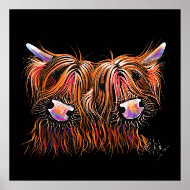 Pôster SCoSH HigHLaND CoW ' THe LoVeLieS ' por SHiRLeY (Frente)