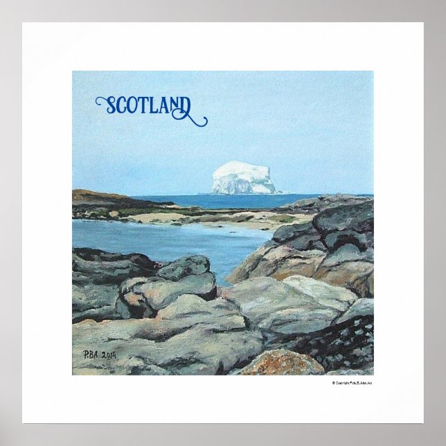 Poster Scotland Bass Rock North Berwick por Pola.B.Alex (Frente)