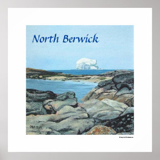 Poster Scotland Bass Rock North Berwick por Pola.B.Alex