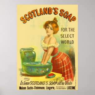 Pôster Scotland Soap Vintage Advertisement