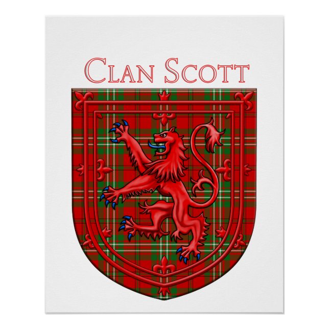 Pôster Scott Tartan Scottish Xadrez Lion Rampant (Frente)