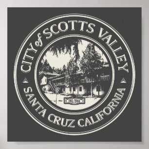 POSTER SCOTT VALLEY - PAPAIS NOEIS CRUZ CALIFÓRNIA