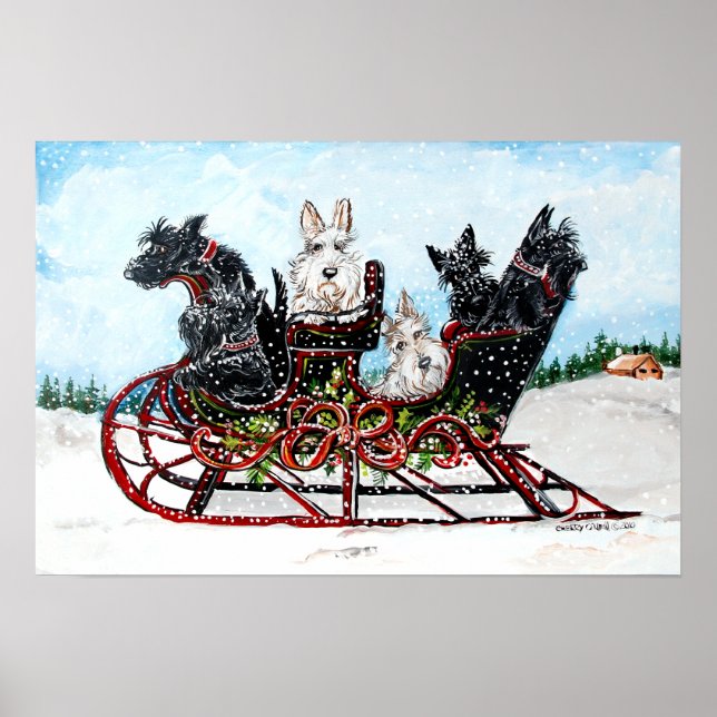 Poster Scottie Sleigh Ride (Frente)