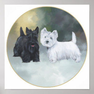 Poster Scottie Westie Inverno