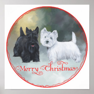 Pôster Scottie Westie Natal