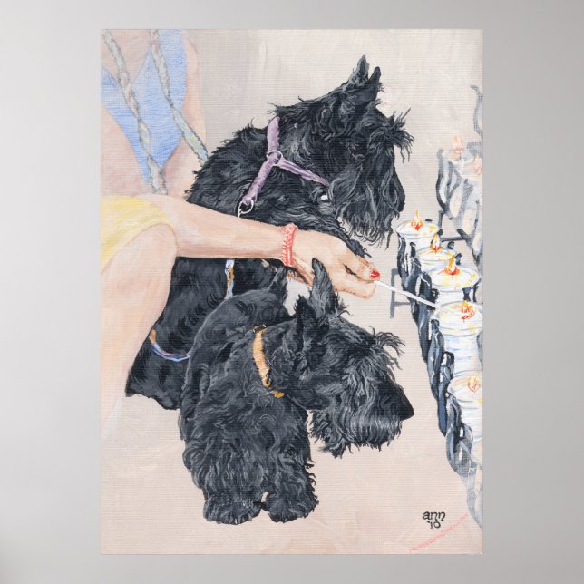 Pôster Scotties Lighting Candles (Frente)