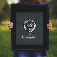 Scottish Campbell Crest Crachá & Tartan