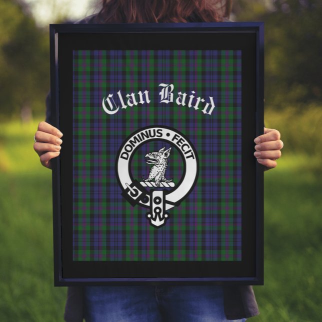 Poster Scottish Clan Baird Crest Tartan (Criador carregado)