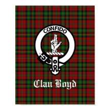 Scottish Clan Boyd Crest Crachá & Tartan