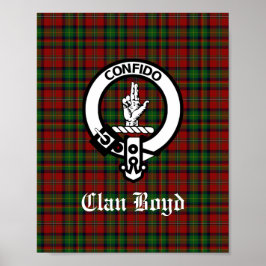Poster Scottish Clan Boyd Crest Crachá & Tartan