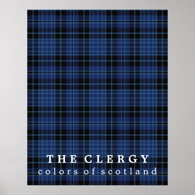 Pôster Scottish Clergy Colors of Scotland Tartan (Frente)
