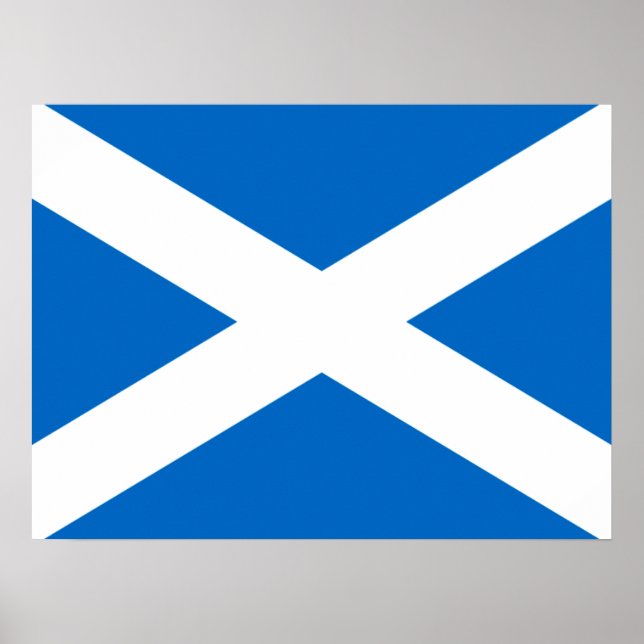 Pôster Scottish Cross Scotland Colors (Frente)