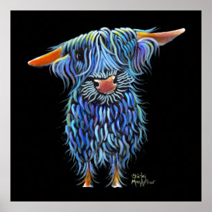 Pôster Scottish Highland Cow ' THoMaS' por Shirley M