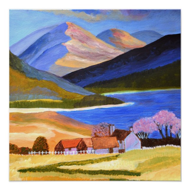 Pôster Scottish Highlands2 Paper Poster (Frente)