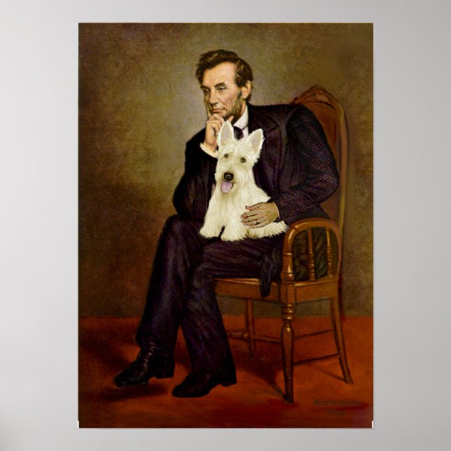 Pôster Scottish Terrier (W5) - Lincoln (Frente)