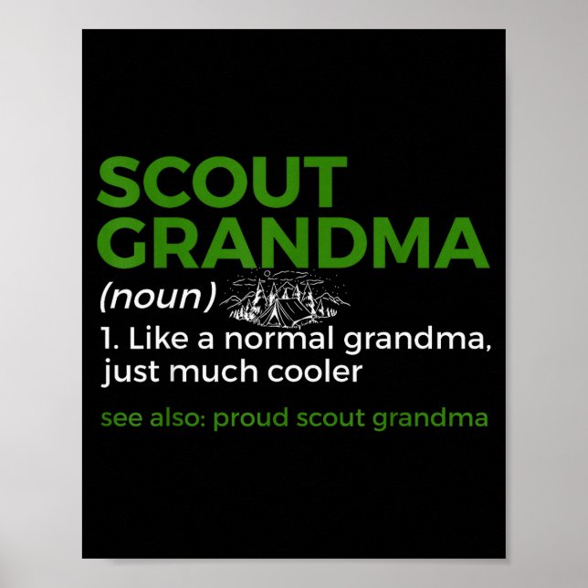 Poster Scouting Funny Scout Grandma Definition Proud Scou (Frente)
