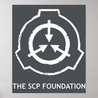 Poster SCP Foundation logo white Secure Contain Protect