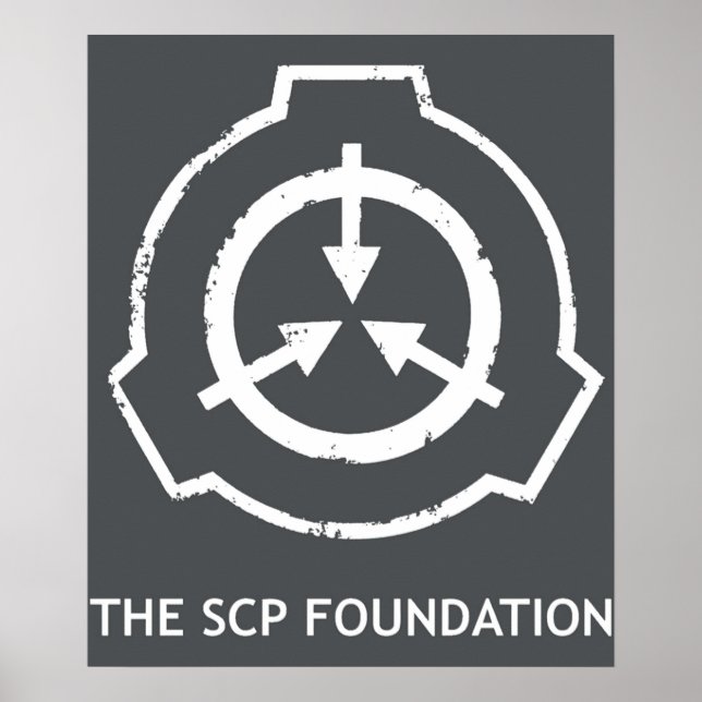 Poster SCP Foundation logo white  Secure Contain Protect (Frente)