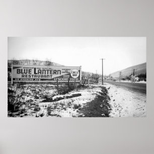 POSTER SCRANTON PENNSYLVANIA BLUE LANTERN RESTAURANTE