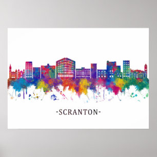 Poster Scranton Pensilvânia Skyline