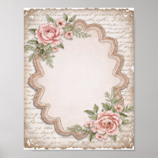 Poster Scrapbook & Junk Journal Paper Digital Download