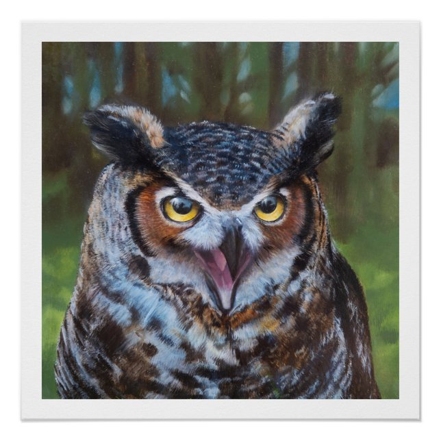 Pôster Screeching Owl Poster Print (Frente)