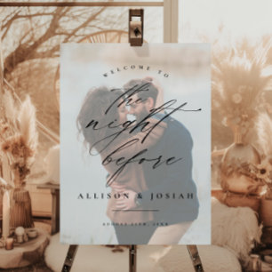 Poster Script Boas-vindas Noite Antes do Jantar de Ensaio