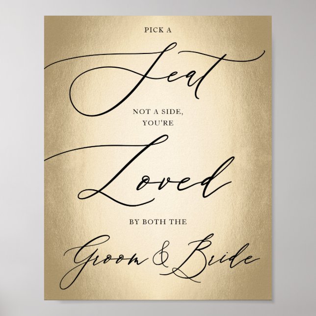 Poster Script De Caligrafia: Escolher Um Sinal De Casamen (Frente)