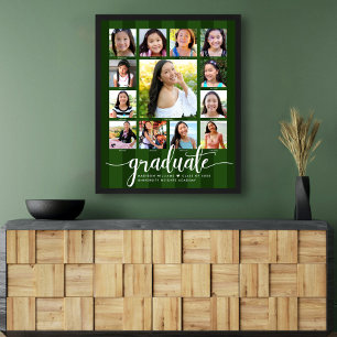Poster Script de faixas de colagem de fotos K-12 para gra