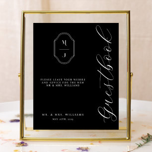 Poster Script de Livro de Visitas Moderno e Minimalista M