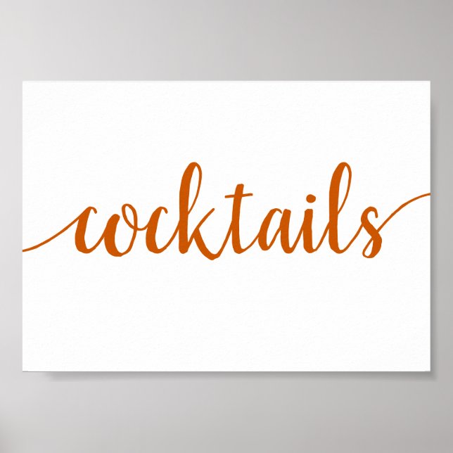 Poster Script de queda | Símbolo de cocktails laranja que (Frente)