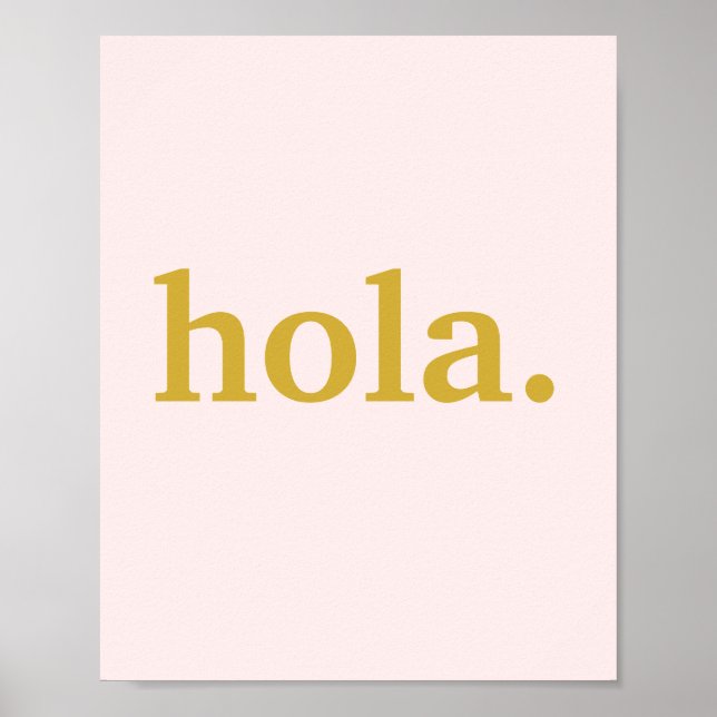 Poster Script Dourado Hola a Rosa (Frente)